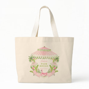 Palm Beach Cabana Bach Club | Bachelorette  Large Tote Bag