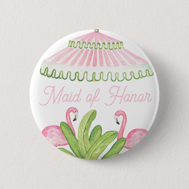 Palm Beach Cabana Bach Club | Maid of Honor Button (Front)