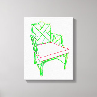 Palm Beach Chair Canvas Print