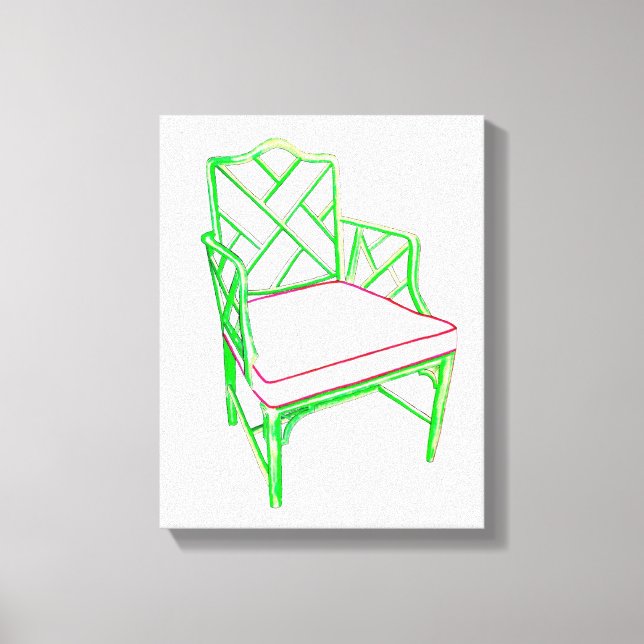 Palm Beach Chair Canvas Print (Front)