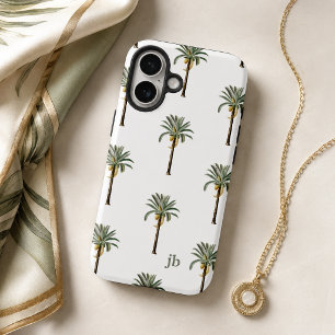 Palm Beach Chic Resort Stylish Monogram iPhone 16 Case