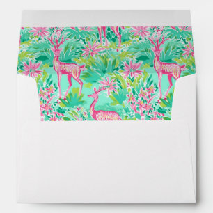 Palm Beach Christmas Pink & Green Stockings Envelope