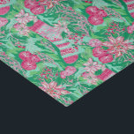 Palm Beach Christmas Watercolor Floral Stockings Tissue Paper<br><div class="desc">PreppyPrint.com - Celebrate Christmas in Palm Beach style! Transfer this design onto the products of your choice too! Please visit my designer store,  PreppyPrint.com,  for coordinating items.</div>