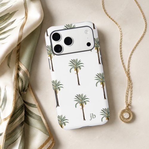 Palm Beach Coastal Resort Stylish Monogram iPhone 17 Pro Max Case