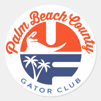 Palm Beach County Gator Club® round sticker