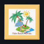 Palm Beach, Florida refrigerator magnet template<br><div class="desc">Palm Beach Florida,  Perfect Vacation,  refrigerator magnet template. Add your own text,  from MY ORIGINAL ARTWORK at www.zazzle.com and FloridaGiftStore at www.zazzle.com/FloridaGiftStore</div>