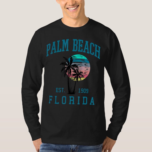 Palm Beach Florida Spring Break 2022 Beach Palm Tr T-Shirt (Front)
