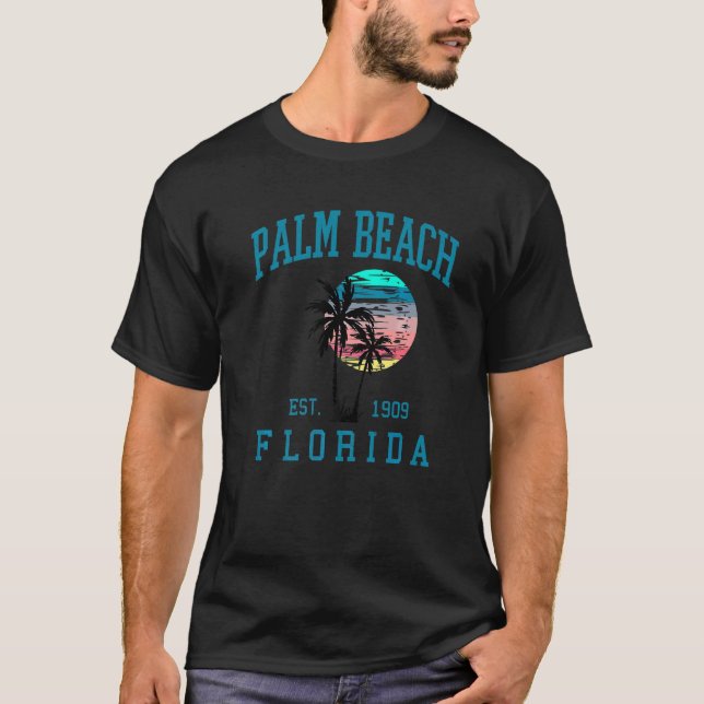 Palm Beach Florida Spring Break 2022 Beach Palm Tr T-Shirt (Front)