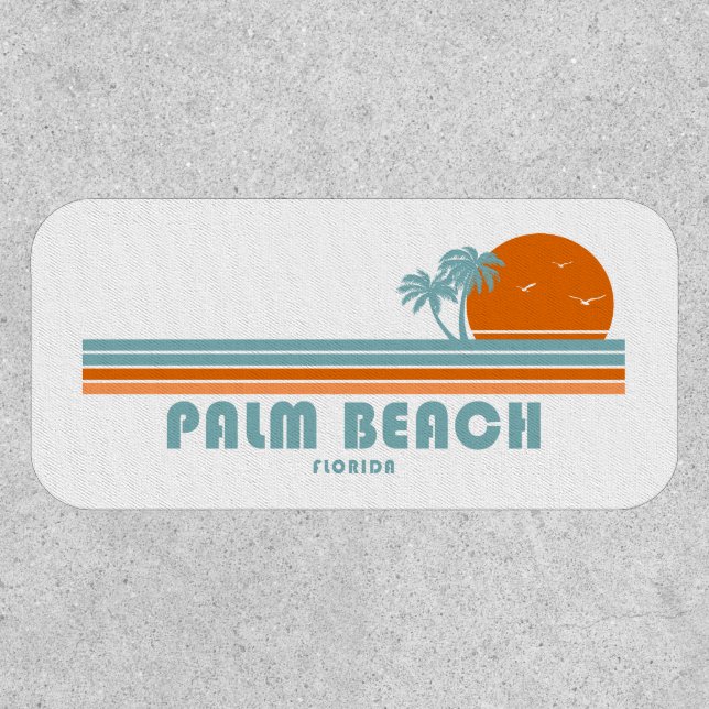 Palm Beach Florida Sun Palm Trees Patch (Front)