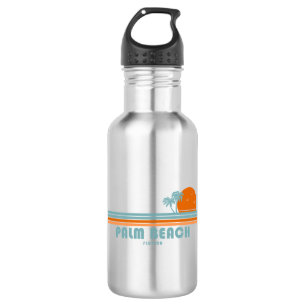 Palm Beach Florida Sun Palm Trees Stainless Steel Water Bottle