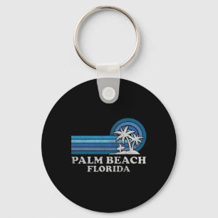 Palm Beach Florida Vintage Family Summer Vacation Keychain