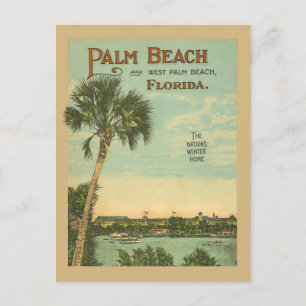 Palm Beach Florida Vintage Tourism Postcard