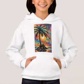 palm beach graffiti paint  hoodie