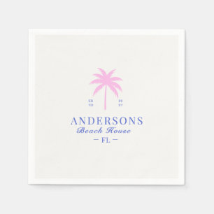 Palm   Beach House    Social Club Aesthetic  Napkins