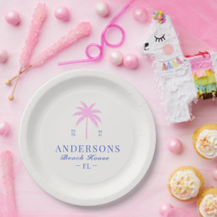 Palm   Beach House    Social Club Aesthetic  Paper Plates