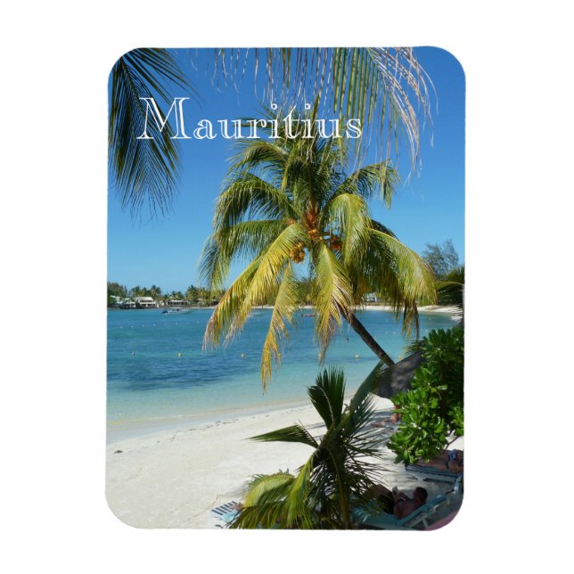 Palm beach in Mauritius Magnet (Vertical)