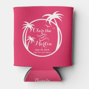 Palm Beach Logo CHOOSE YOUR BACKGROUND COLOR Can Cooler