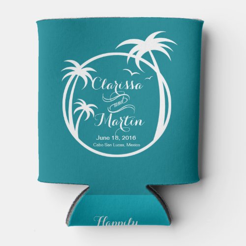 Palm Beach Logo  CHOOSE YOUR BACKGROUND COLOR Can Cooler