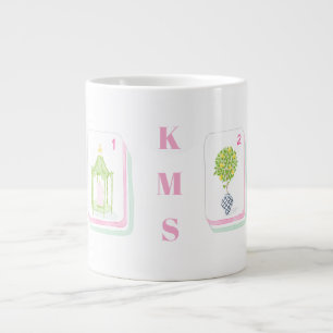 Palm Beach Mahjong Tile Personalized 15 Oz Giant Coffee Mug