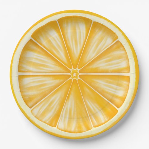 Palm Beach Orange Slice Citrus Party Paper Plates