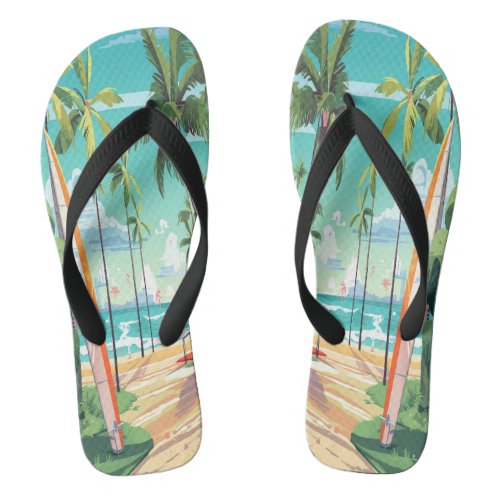 Palm Beach Paradise Summer Style Flip Flops