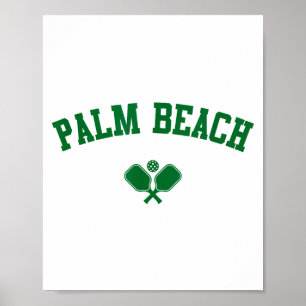 Palm beach pickleball green  poster