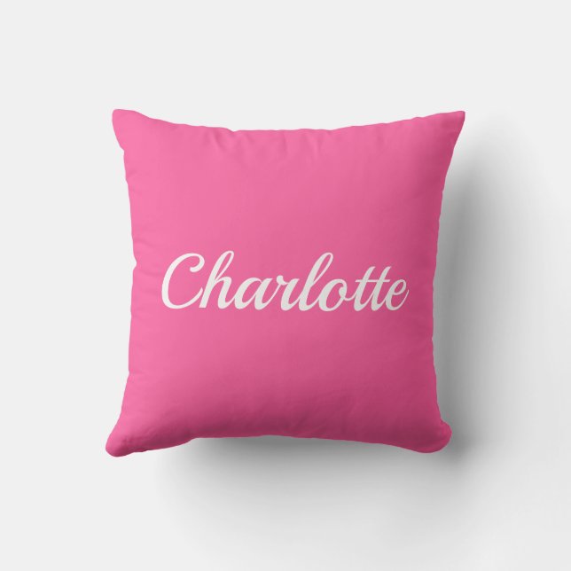 Palm Beach Preppy Personalized Name Throw Pillow  (Back)