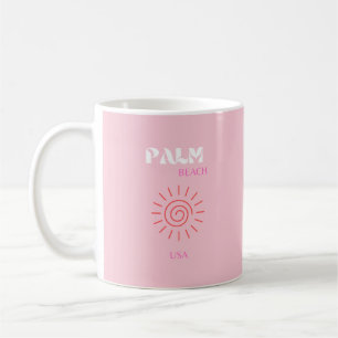 Palm Beach, Preppy, Preppy Room, Pink Coffee Mug