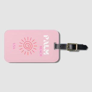 Palm Beach, Preppy, Preppy Room, Pink Luggage Tag