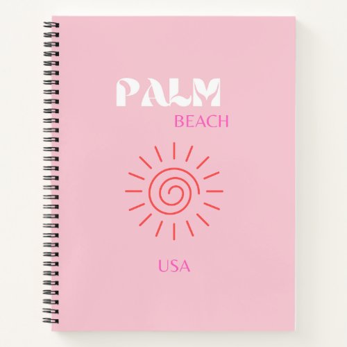 Palm Beach Preppy Preppy Room Pink Notebook