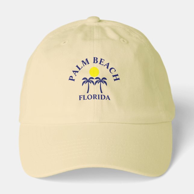 Palm Beach Printed Baseball Hat (Front)
