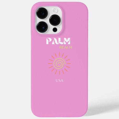 Palm Beach Retro Art Preppy Pink Art Pink Case_Mate iPhone 14 Pro Max Case