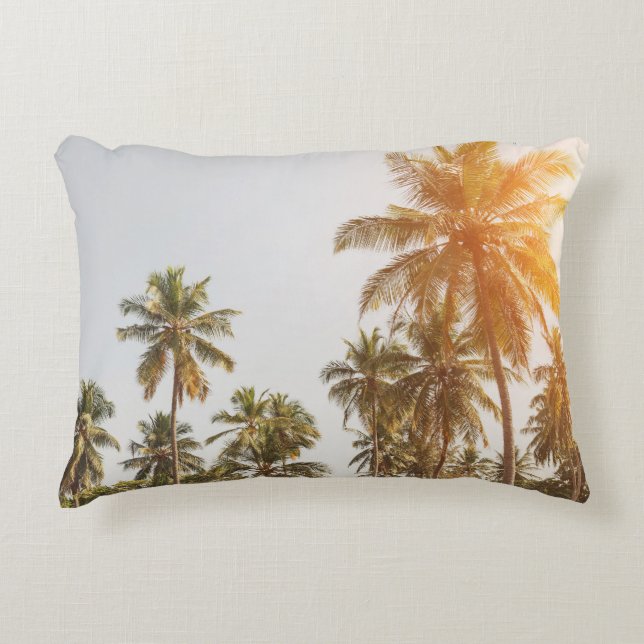 Palm Beach Scenic View Accent Pillow (Front)