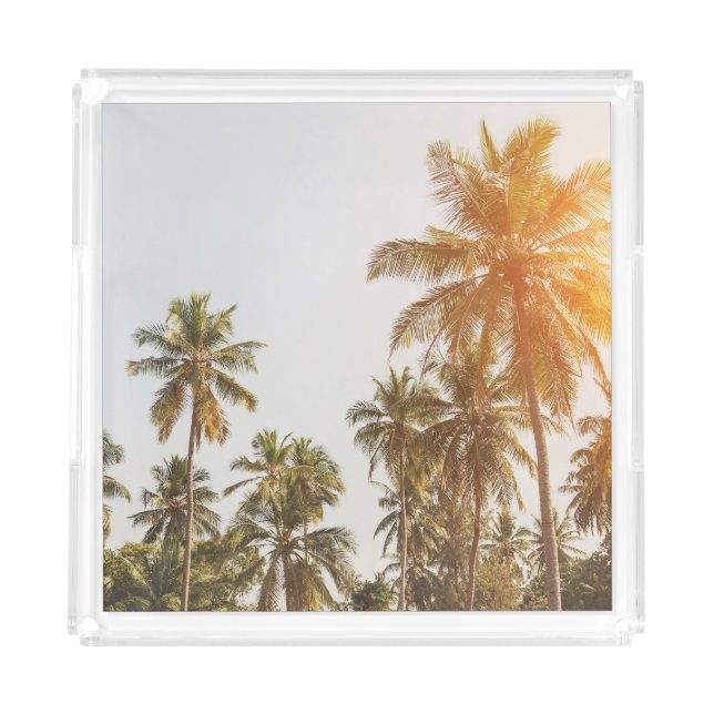 Palm Beach Scenic View Acrylic Tray (Front)