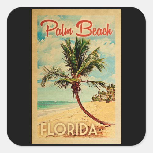 Palm Beach Stickers Florida Palm Tree  Vintage