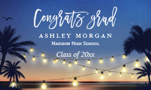 Beach String Lights Gifts On Zazzle Palm Beach String Lights Congrats Graduation Party Banner