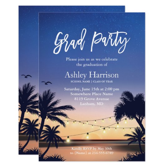 palm beach sunset string lights graduation party photo paper thickness chart