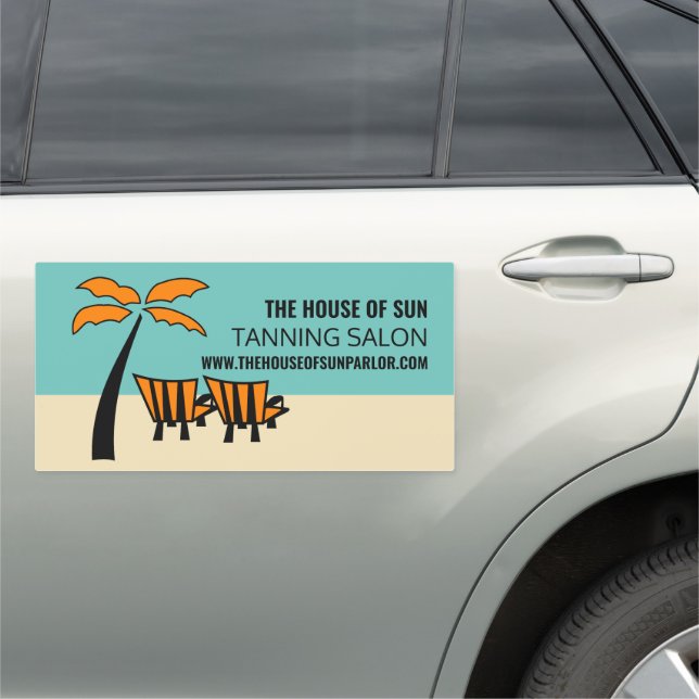 Palm Beach, Tanning Salon Car Magnet (In Situ)