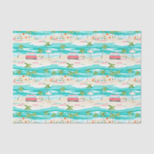 Palm Beach Tropical Island Beach Surf Van Tissue Paper