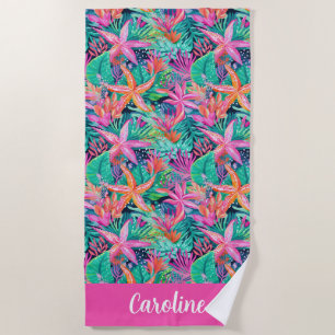Palm Beach Tropical Island Beach Surf Vans Towel
