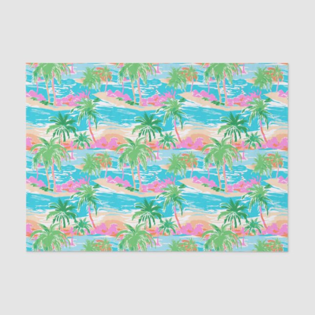 Palm Beach Tropical Island Tissue Paper (Front)