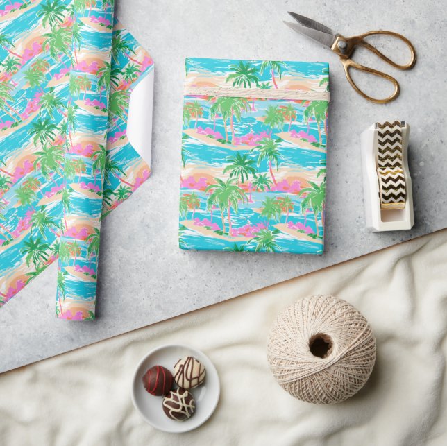 Palm Beach Tropical Island Wrapping Paper (Crafts)