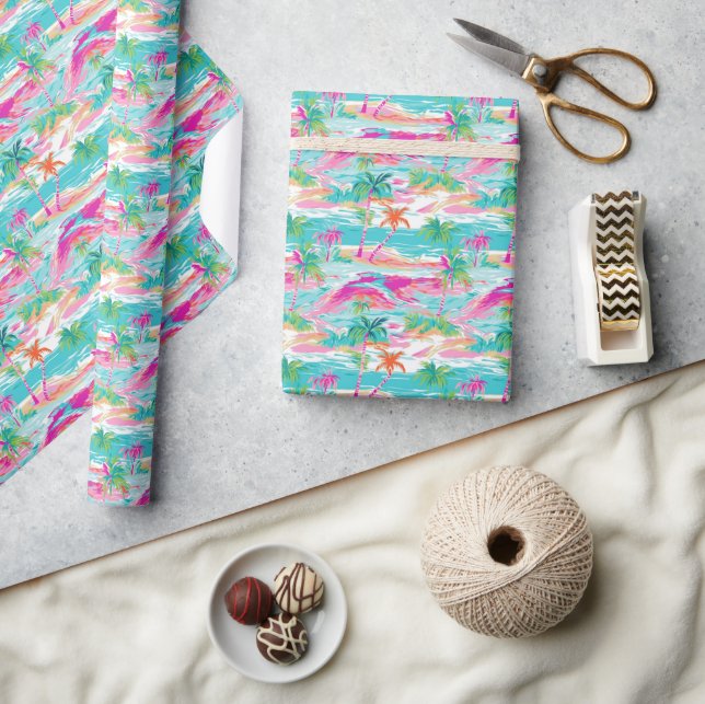 Palm Beach Tropical Island Wrapping Paper (Crafts)