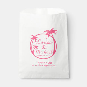 Palm Beach Tropical Logo pink Favor Bag