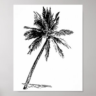Palm Beachwear Beach Outfit Surfing Aloha Retro Pa Poster