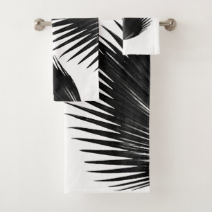Palm Botanical Tropical Print Bath Towel Set