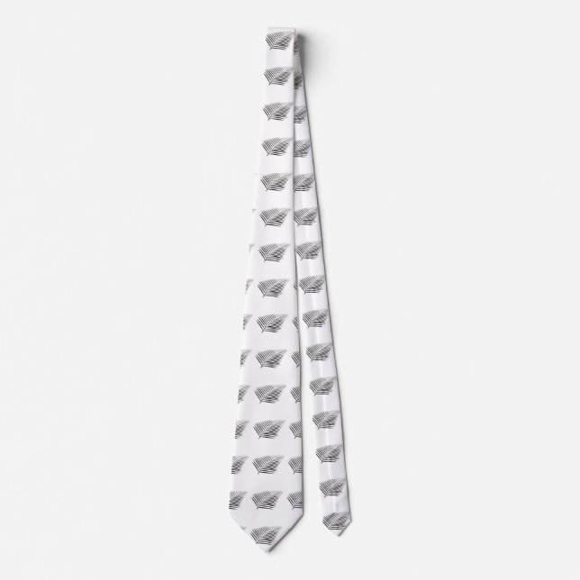 Palm Branch And Leaves Silhouette Neck Tie (Front)