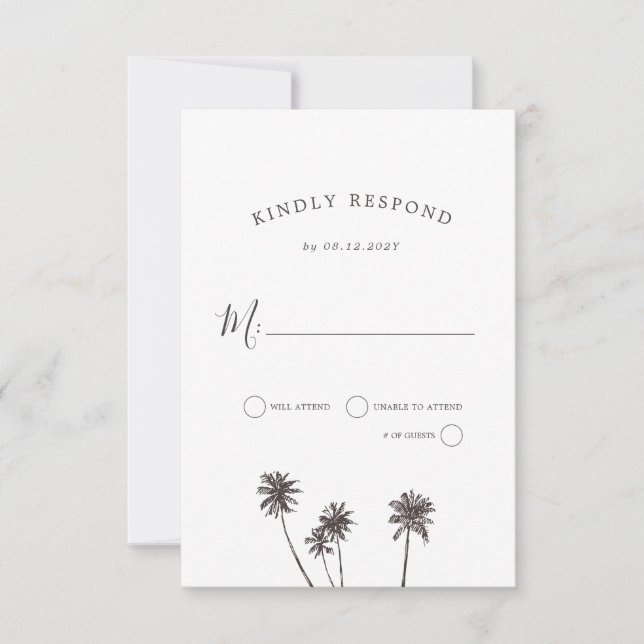 Palm Breeze | RSVP Card (Front)
