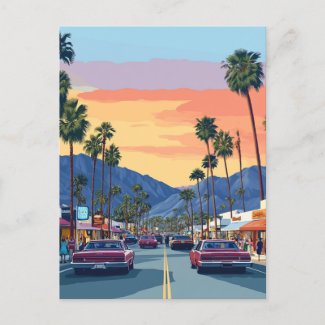 PALM CANYON DRIVE #1 POSTCARD