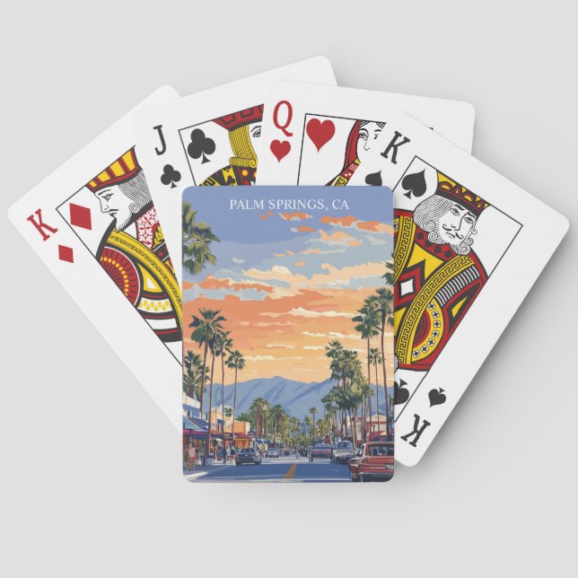 PALM CANYON DRIVE-PALM SPRINGS CA  POKER CARDS (Back)